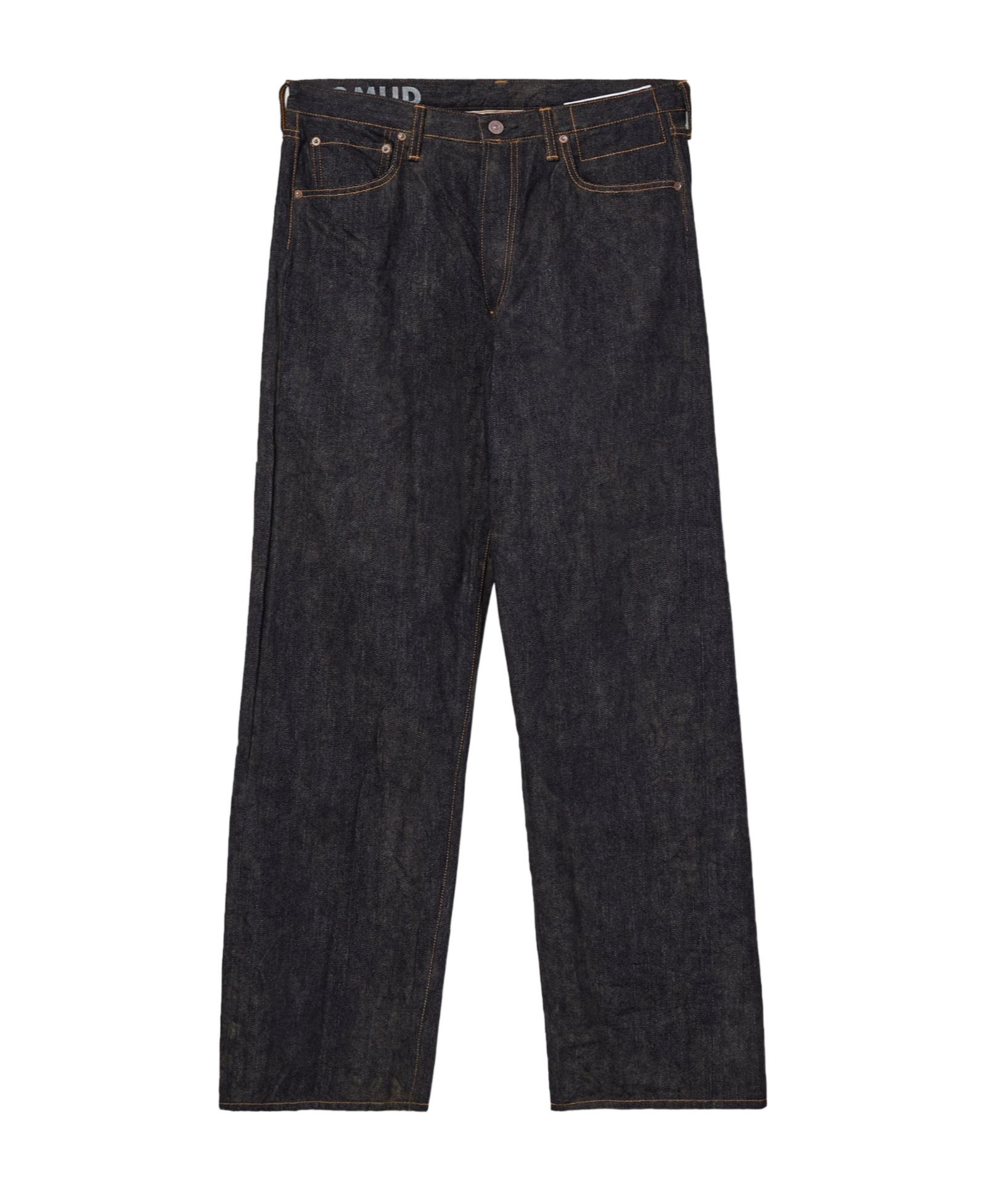 Visvim Waistband Denim Trousers In Black