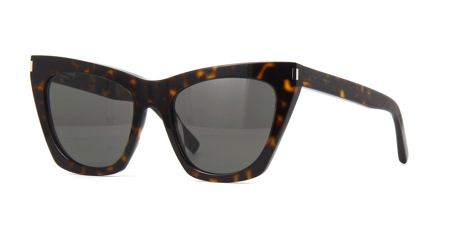 Saint Laurent Womens Brown Sl214 Kate Cat-eye-frame Acetate Sunglasses In Black