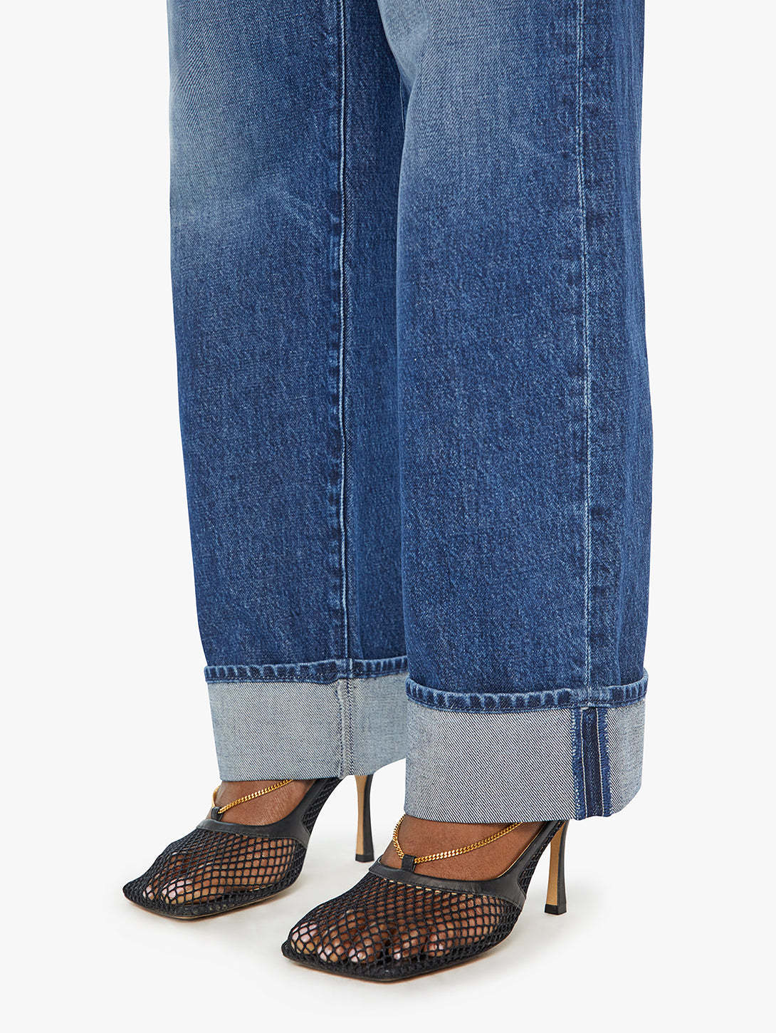 Mother The Tomcat Roller Sneak Jeans In Blue