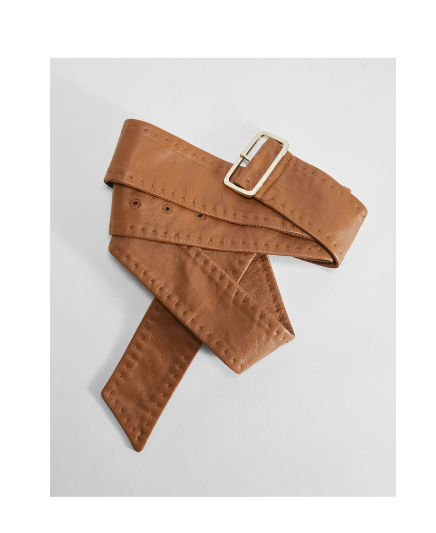 Shop Max Mara Loop Belt In Brown