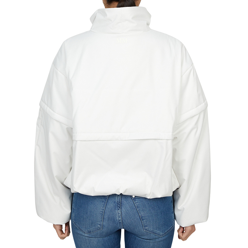 Max Mara Long-sleeved Cotton-padded Jacket In White