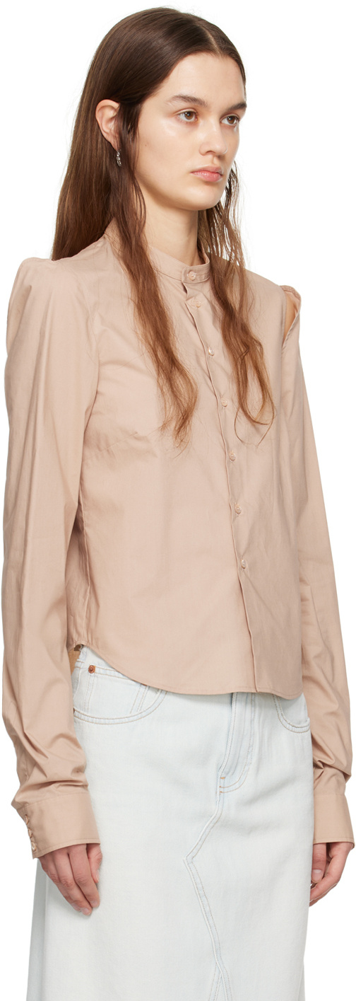 Mm6 Maison Margiela Tan Cut-out Shirt In Pink