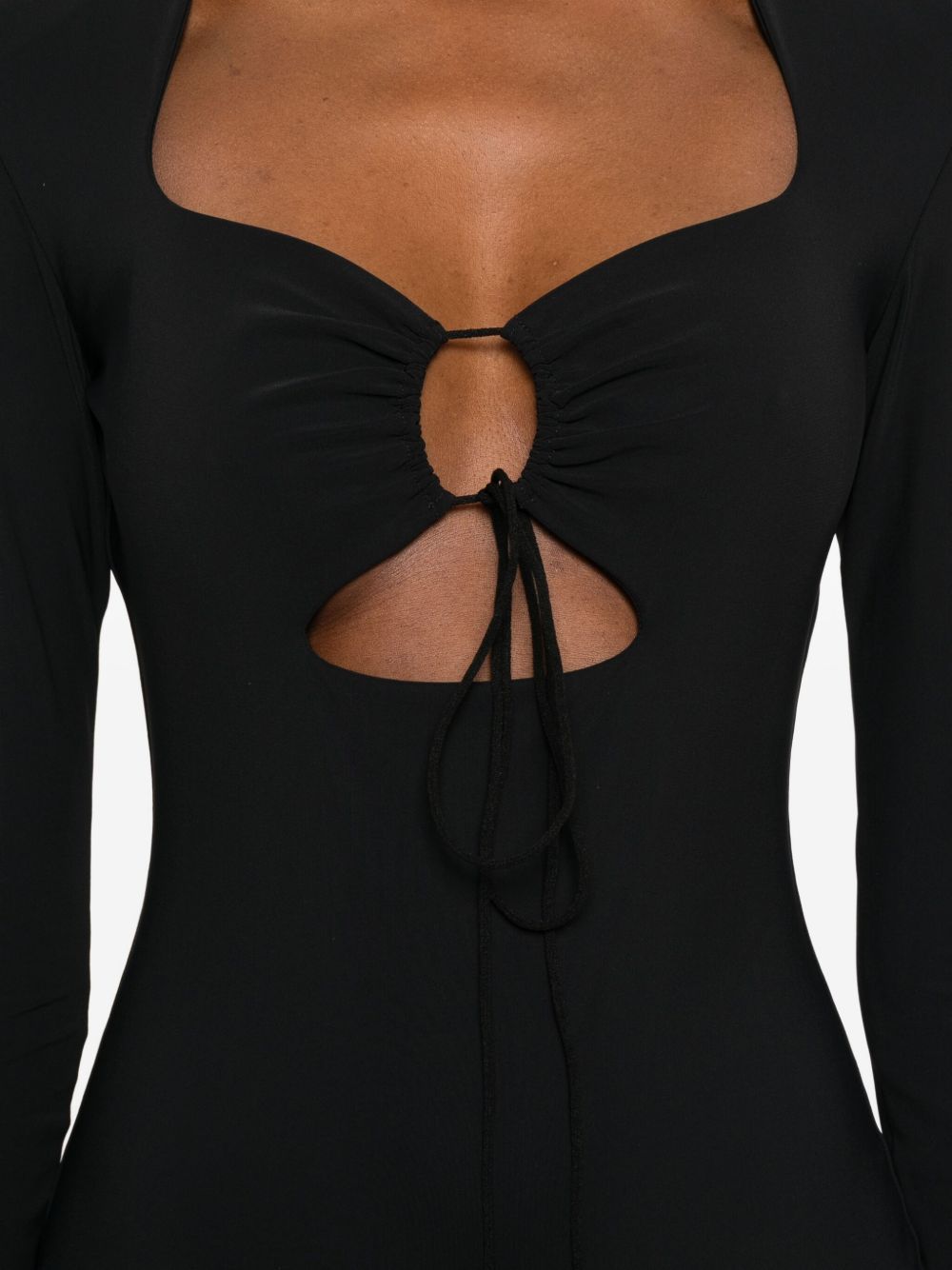 Amazuìn Long Sleeve Dress In Black