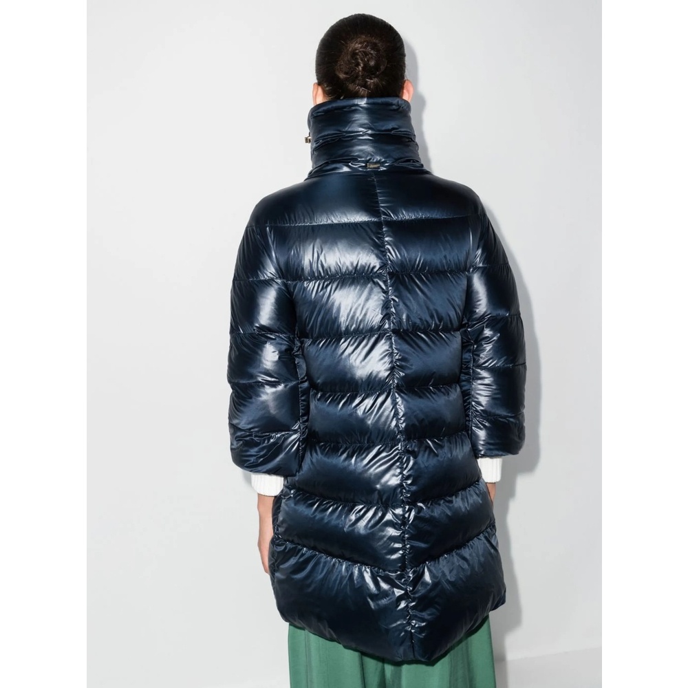 Herno Zippered Quilted Down Jacket In Black