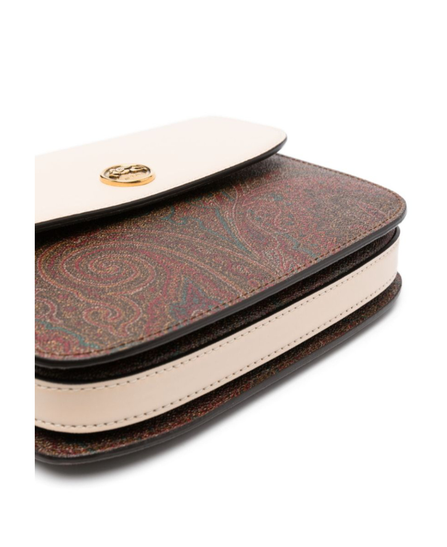 Etro Shoulder Bag With Paisley Print Panels In Neutral