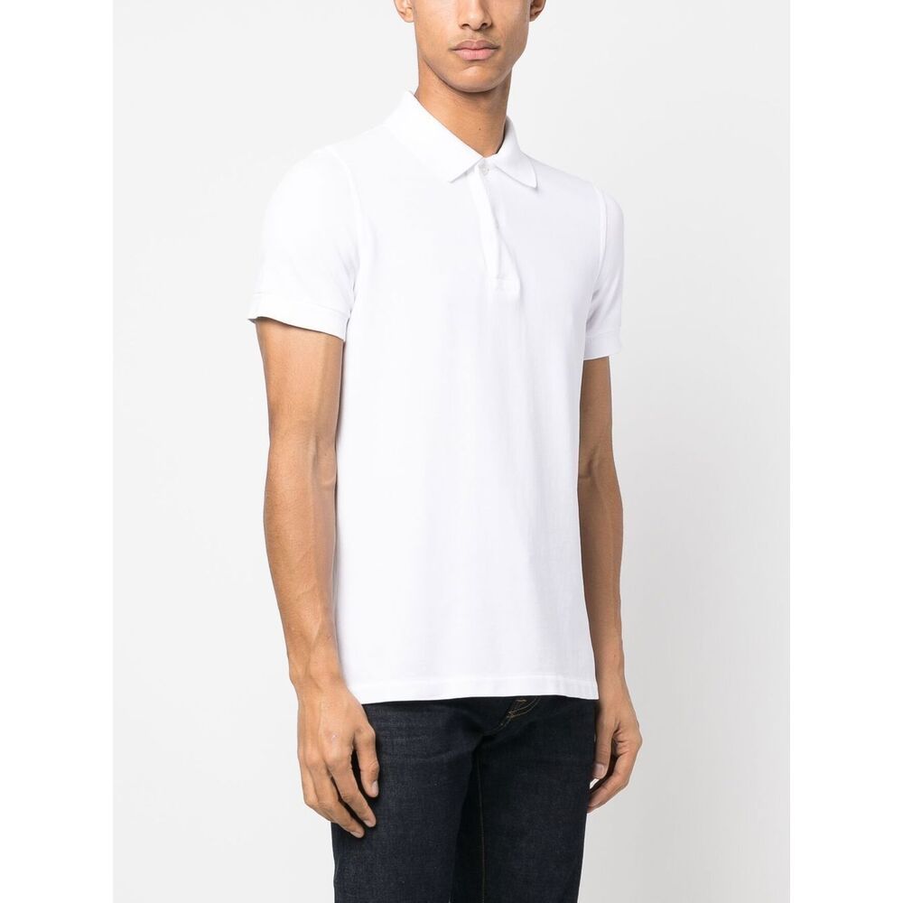 Shop Tom Ford Short-sleeved Polo Shirt In White