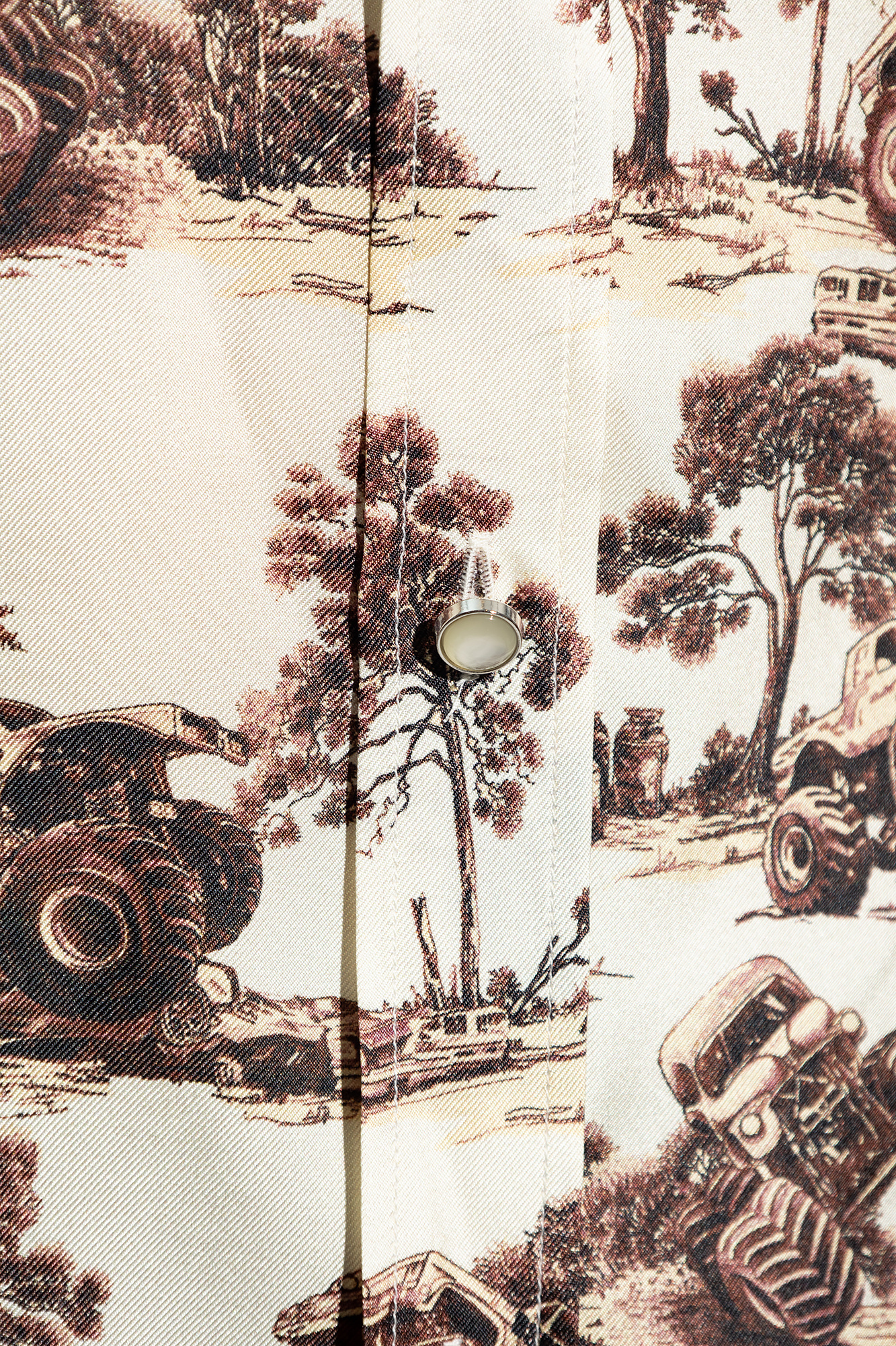 Dsquared2 Monster Truck-print Silk Shirt In White