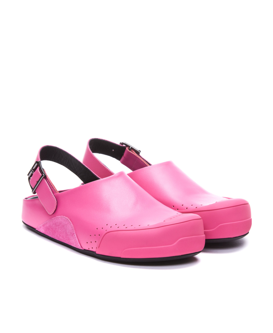 Shop Marni Logo Flat-soled Sandals In Pink