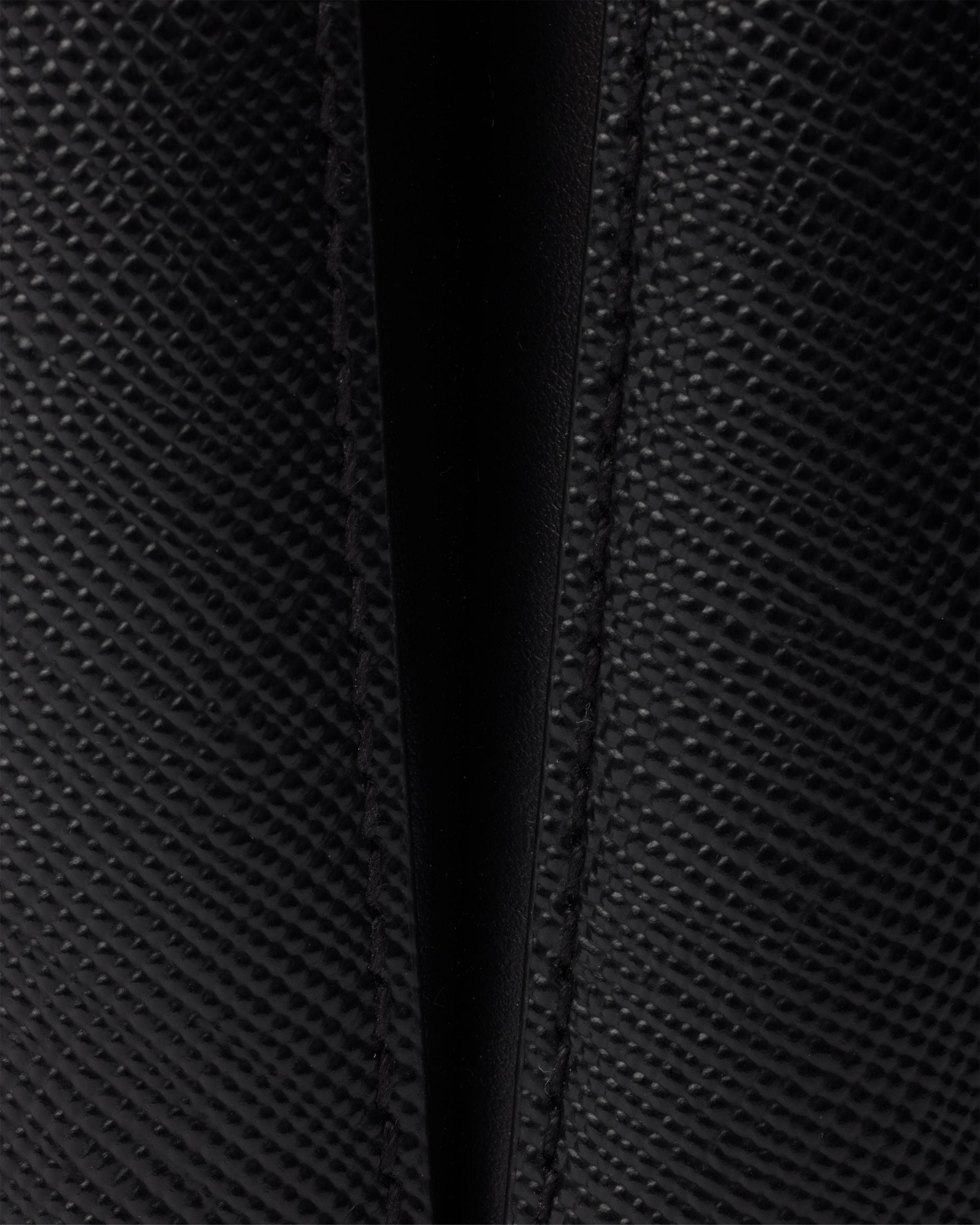 Prada Saffiano Leather Panier Top-handle Bag In Black