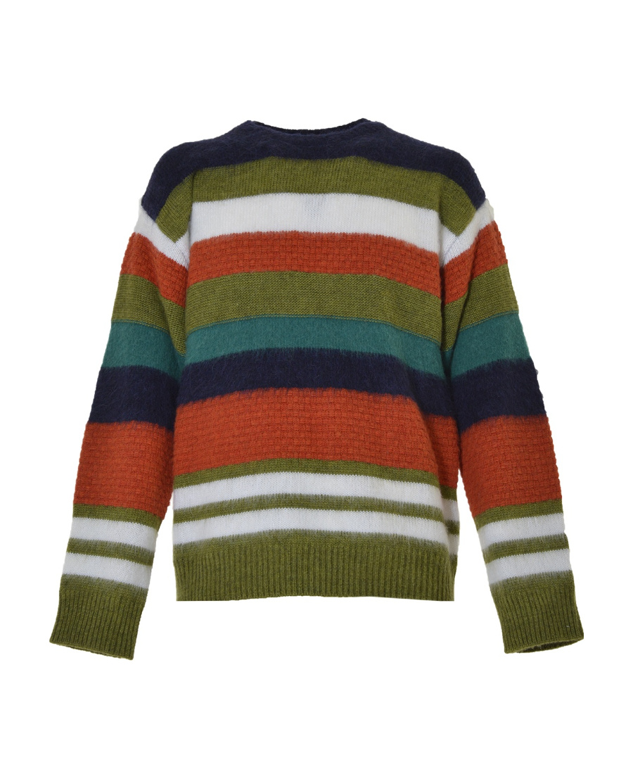 Dsquared2 Striped Crew-neck Jumper In Multicolor