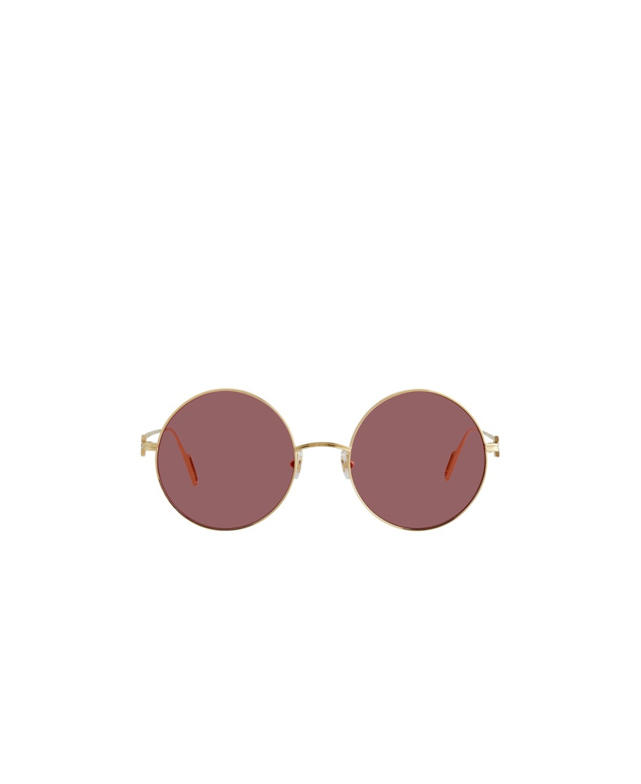 Cartier Round Frame Sunglasses In Brown