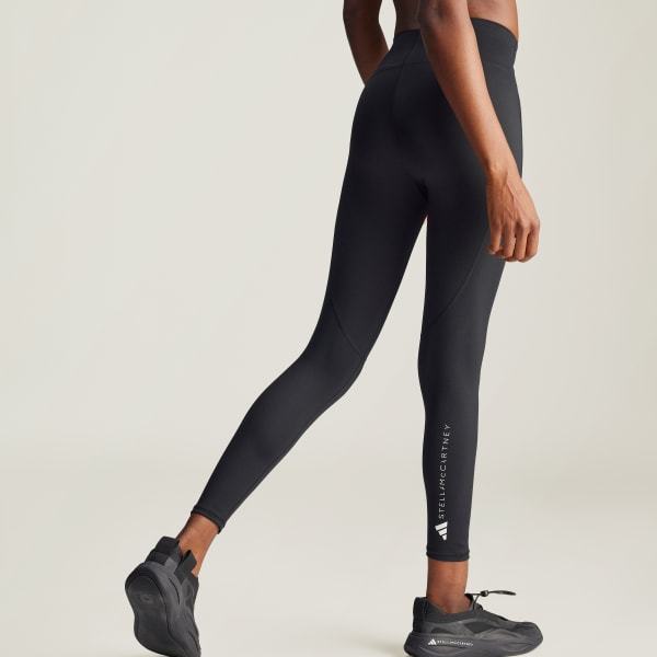 Adidas By Stella Mccartney Asmc Stripe-detail Leggings In Black