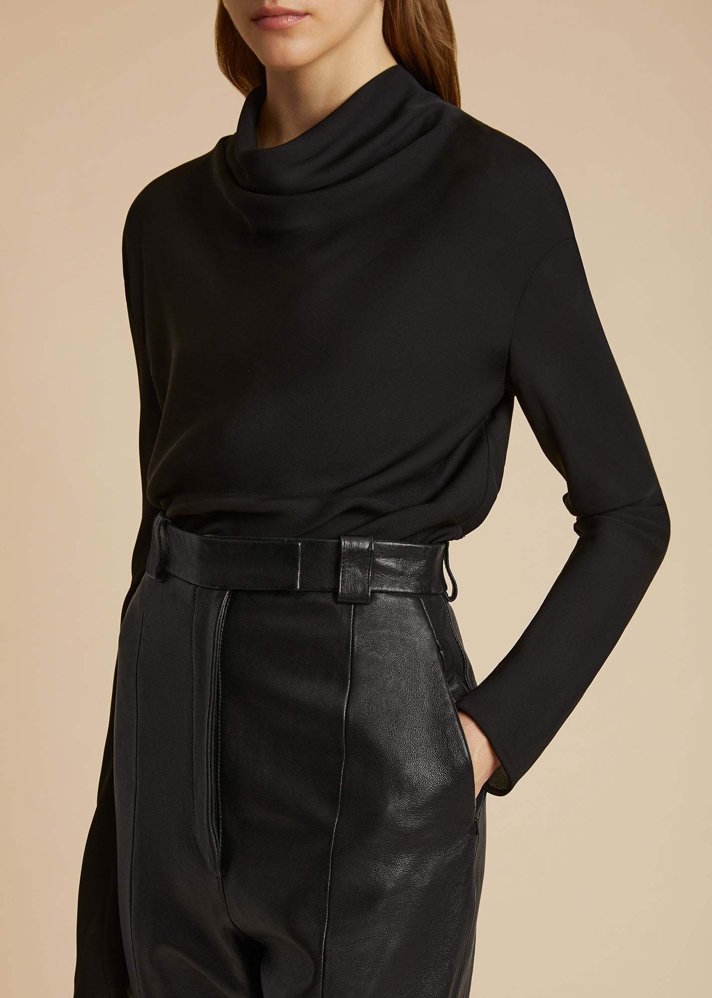 Khaite Long-sleeved Blouse In Blue