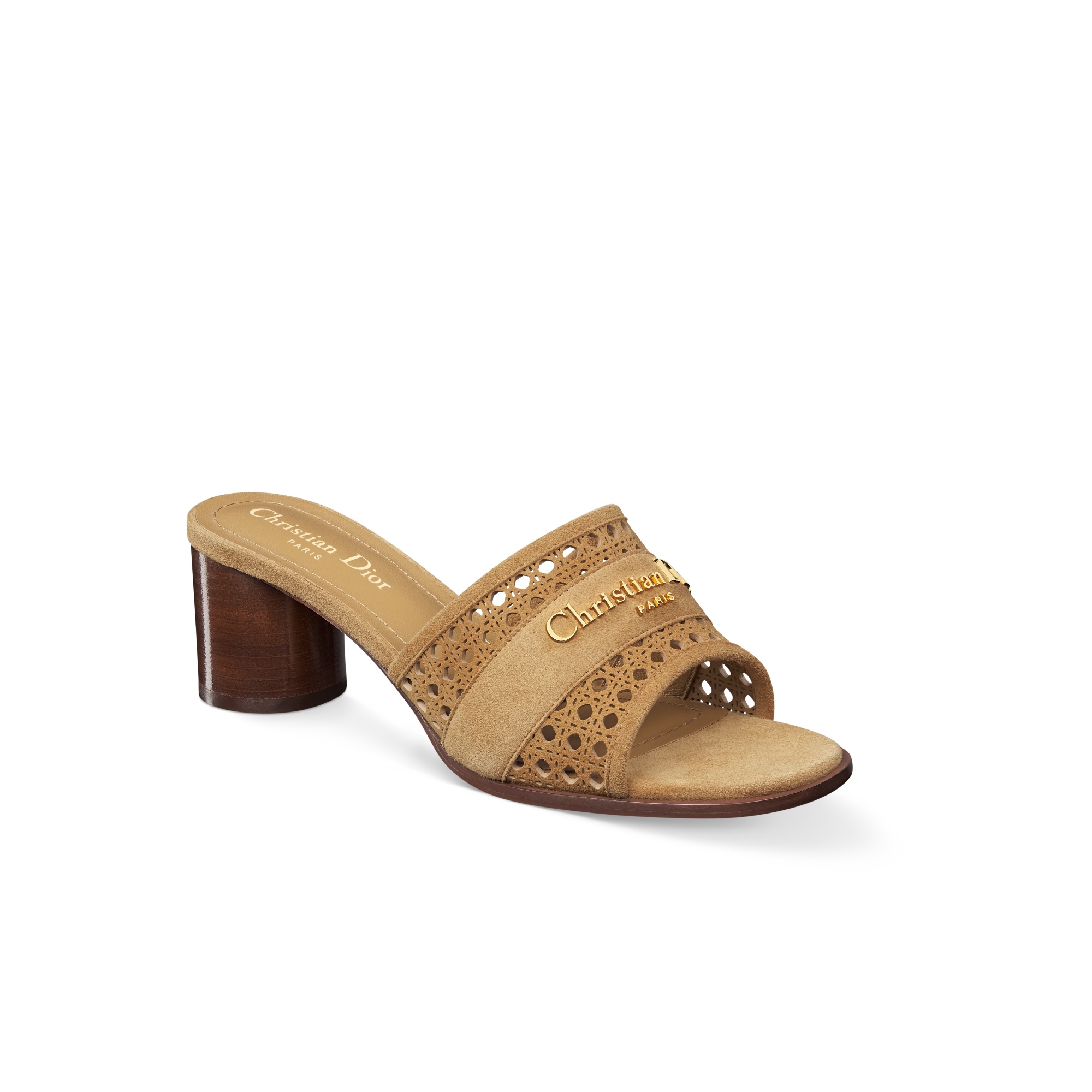 Dior D-lane High Heel Sandals In Neutral