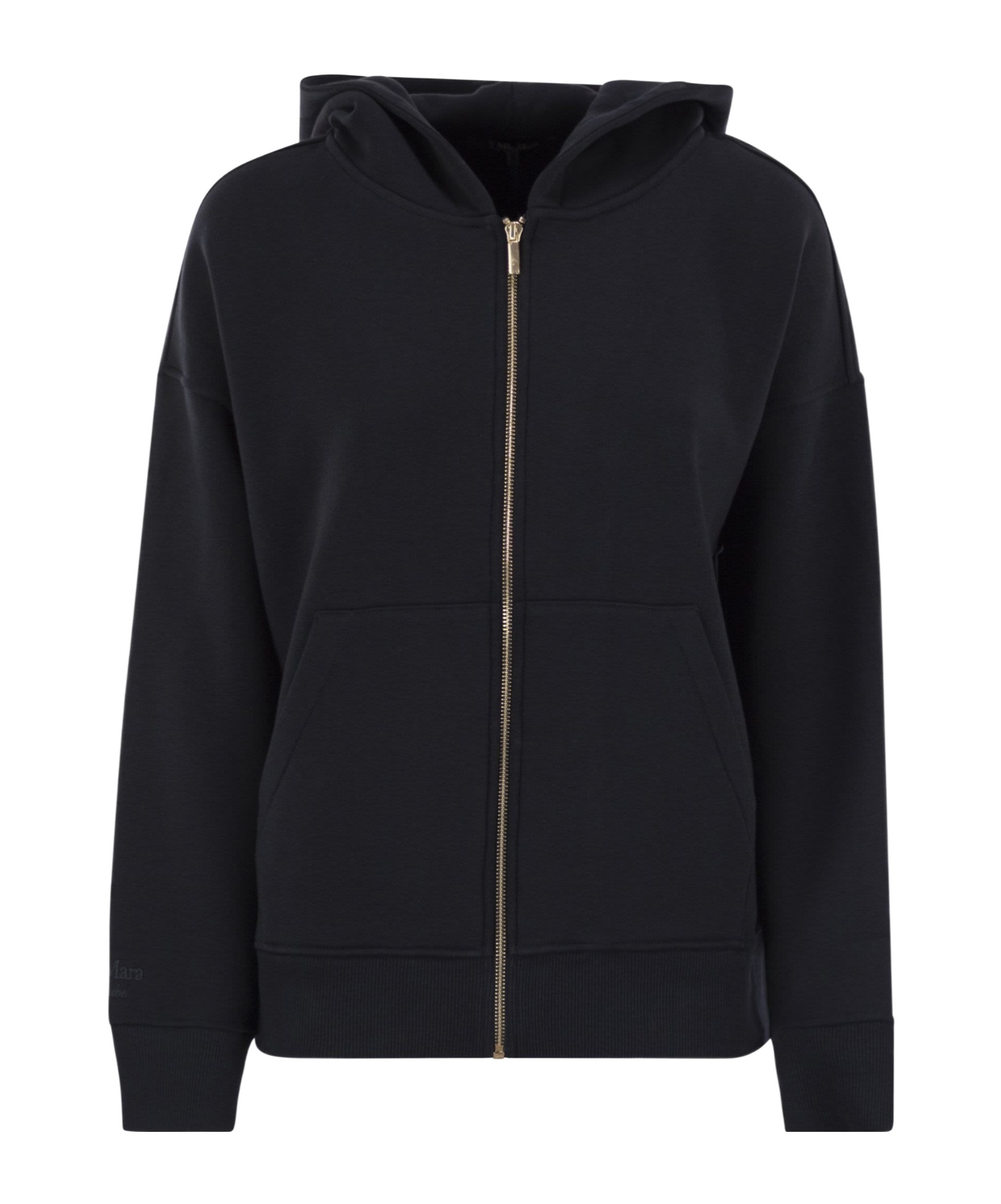 Max Mara Knitted Hoodie In Black