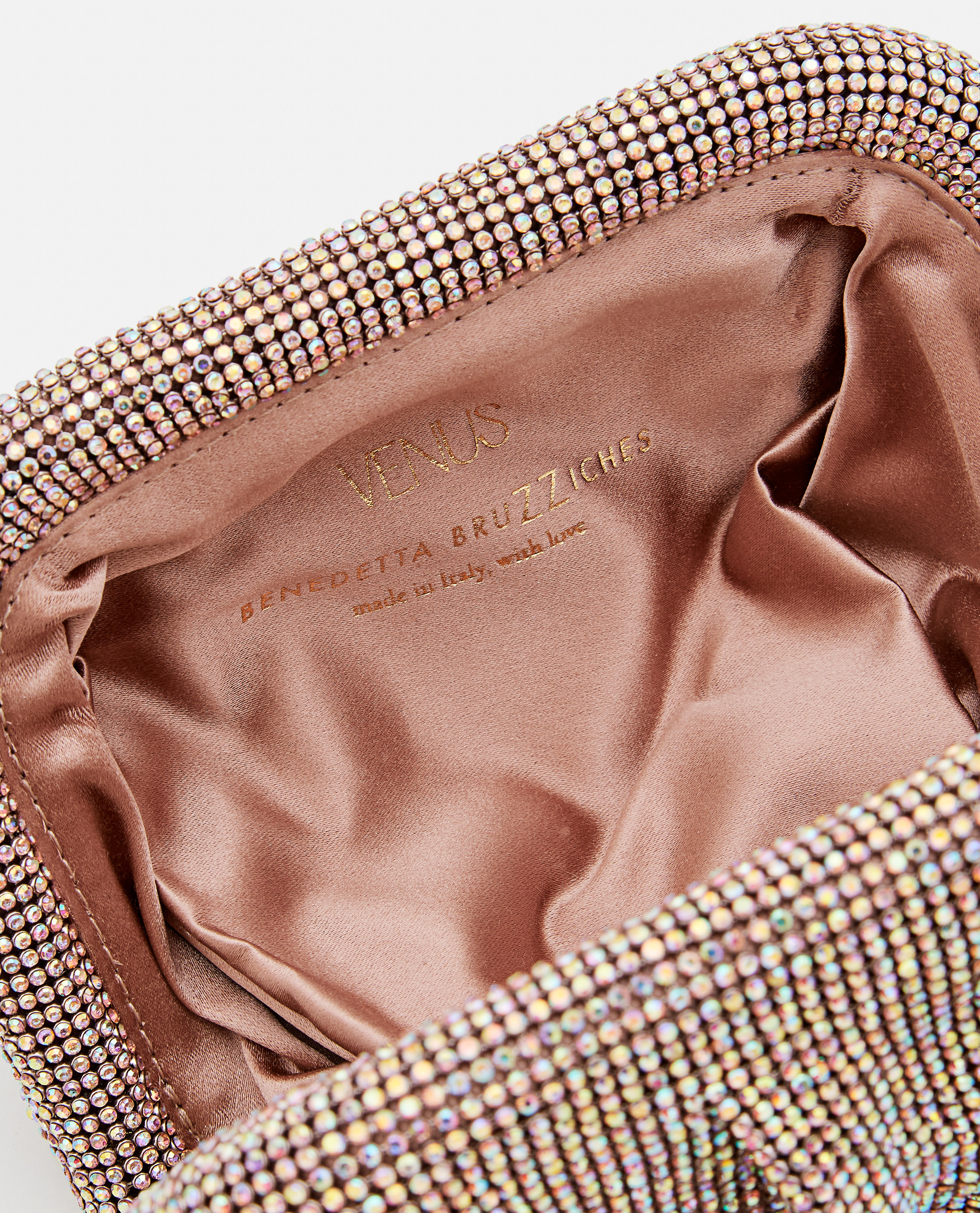 Benedetta Bruzziches Venus La Grande Embellished Clutch Bag In Nude