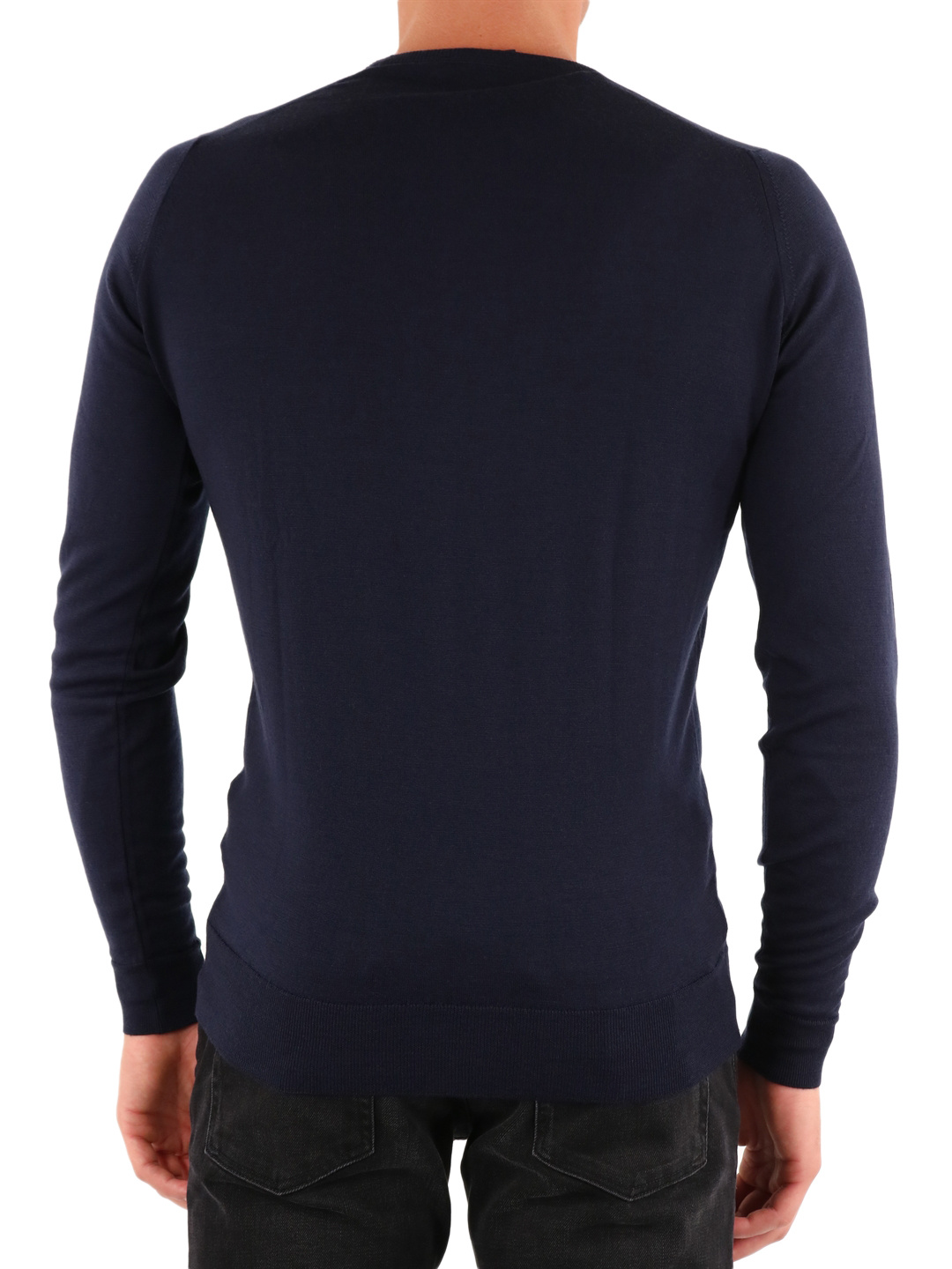 John Smedley Crew-neck Knit Jumper In Black