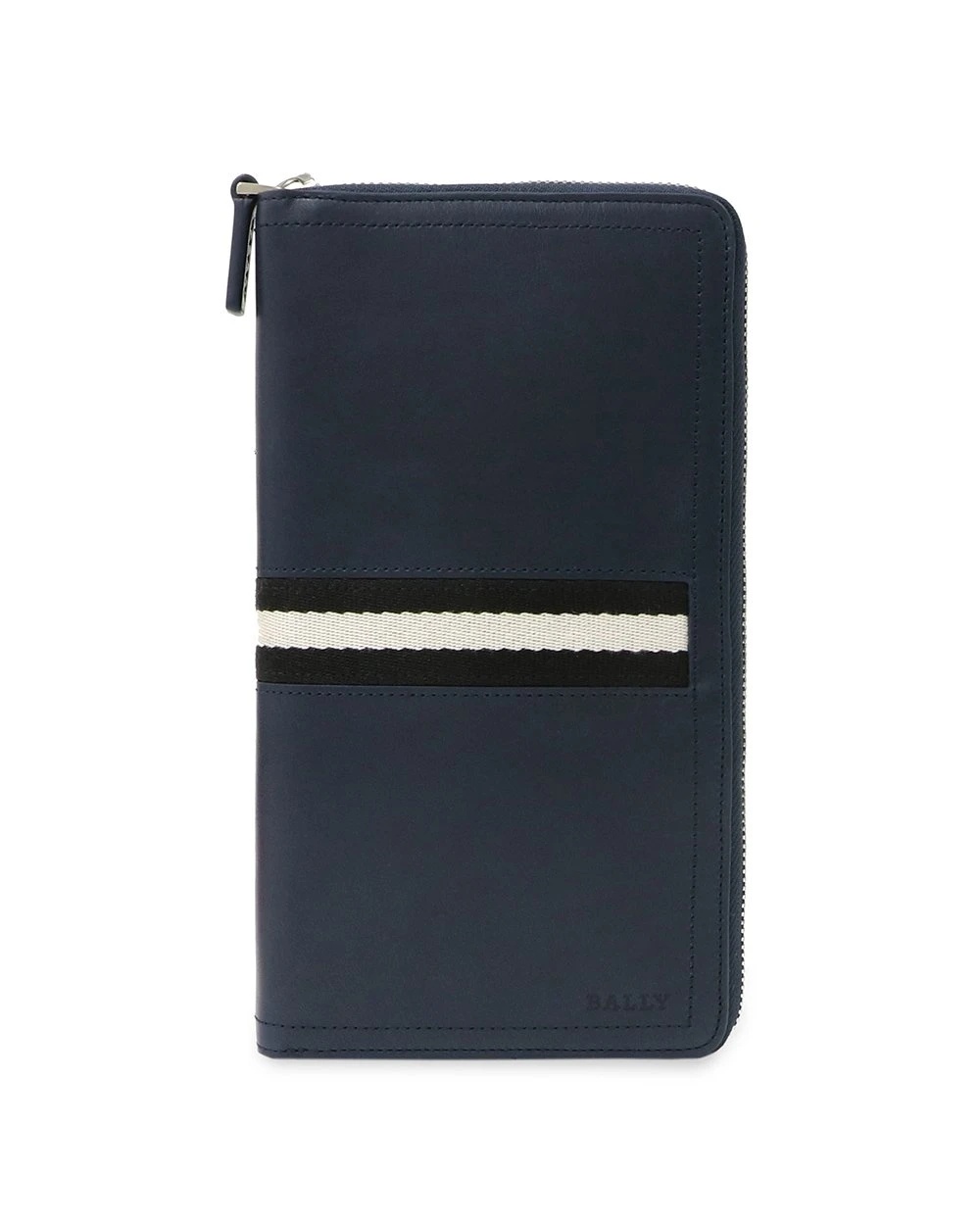 Bally Logo Zipper Wallet In Black