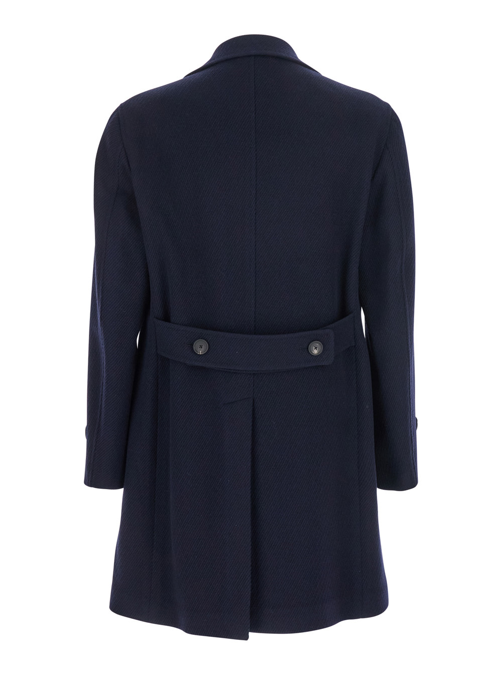 Tagliatore Single-breasted Herringbone Coat In Blue