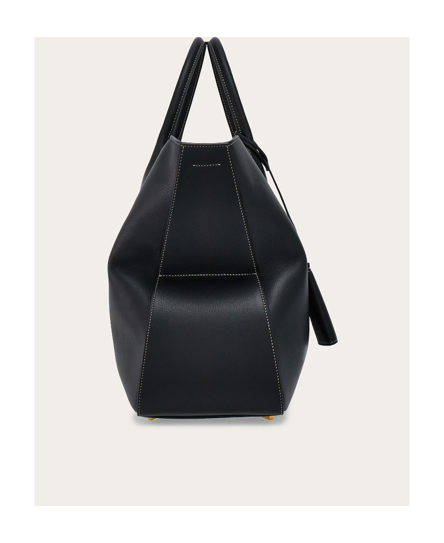 Shop Ferragamo Top Handle Shoulder Bag In Black