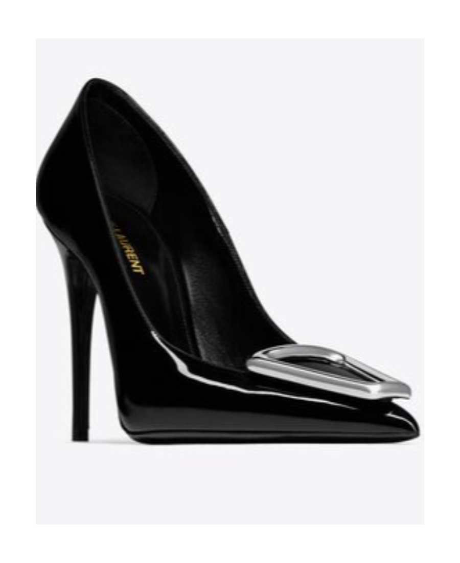 Saint Laurent Avenue 110 Patent Leather Pumps In Black