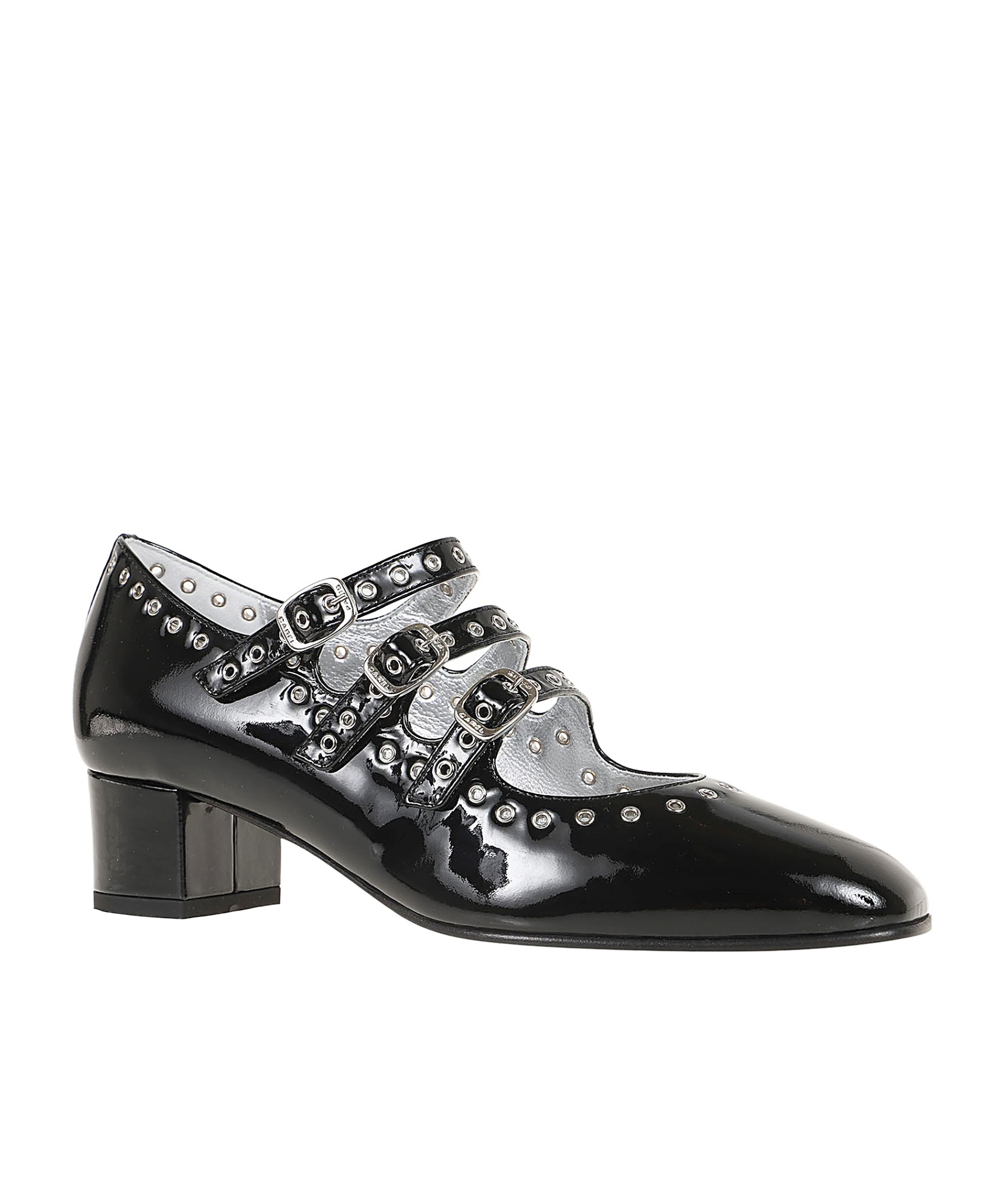 Shop Carel Paris 40mm Eyelet-detail Pumps In Black