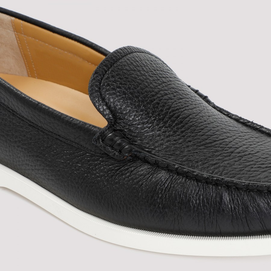 Bally Nadim Leather Loafers In Black