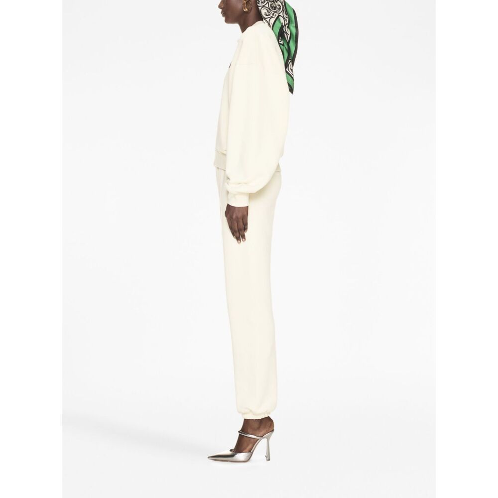 Off-white Ow-print Cotton Sweatshirt In White