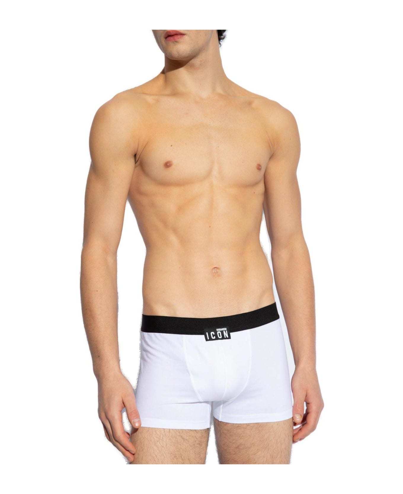 Dsquared2 Logo Patch Boxers In White