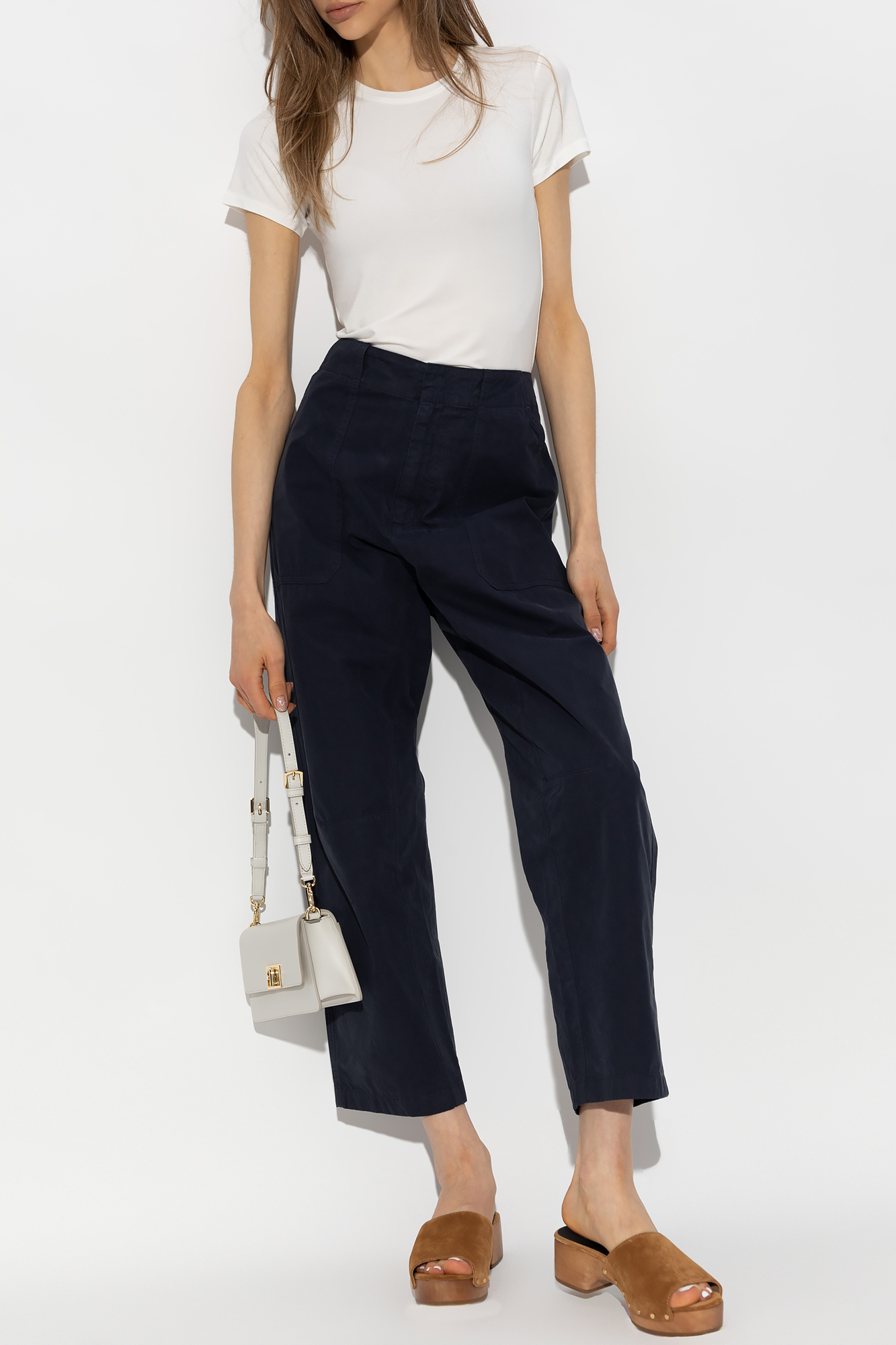 Rag & Bone Fiona Cotton Poplin Blouse In Black