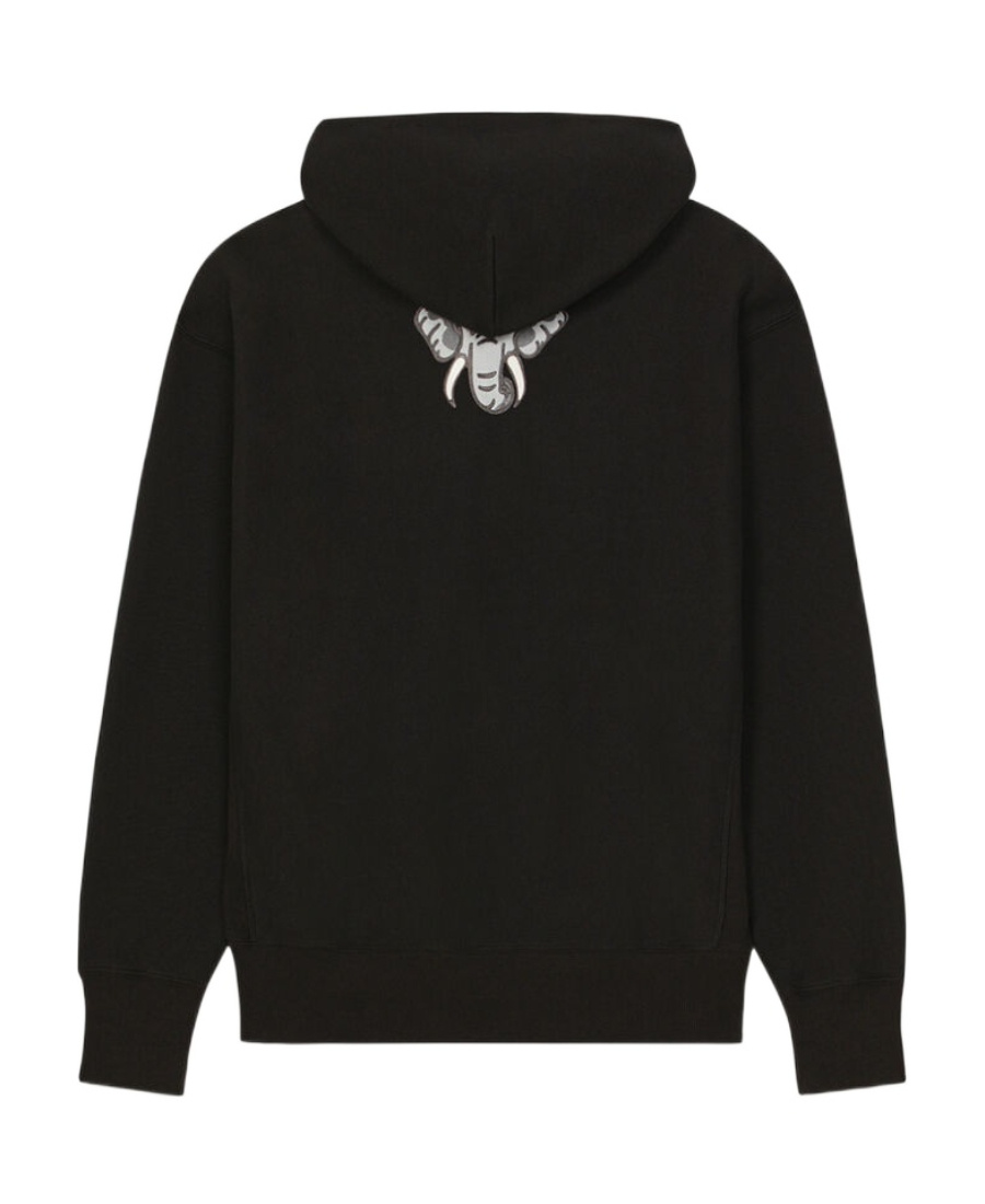 Kenzo Sailor Cotton Hoodie In Black