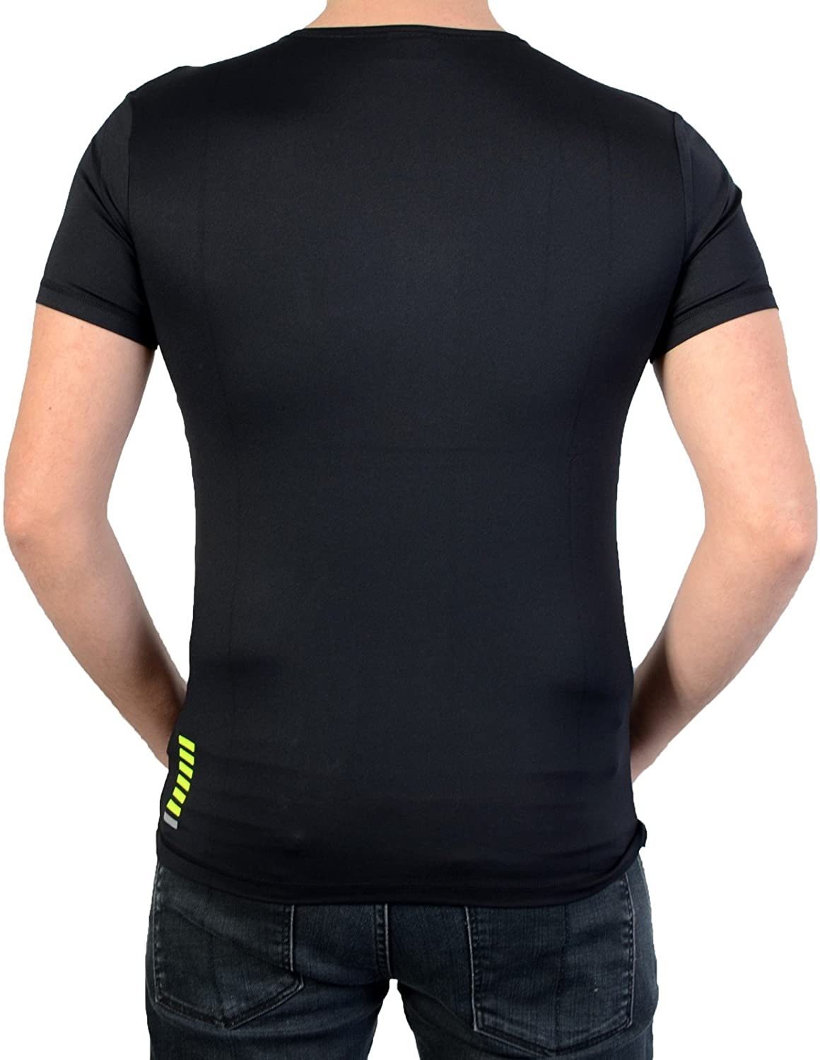 Ea7 Logo T-shirt With Round Neck In Black