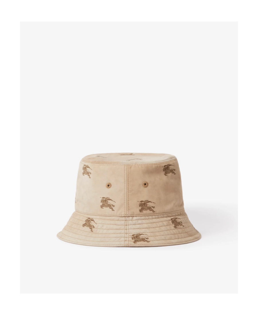 Burberry Ekd Technical Cotton Bucket Hat In Nude
