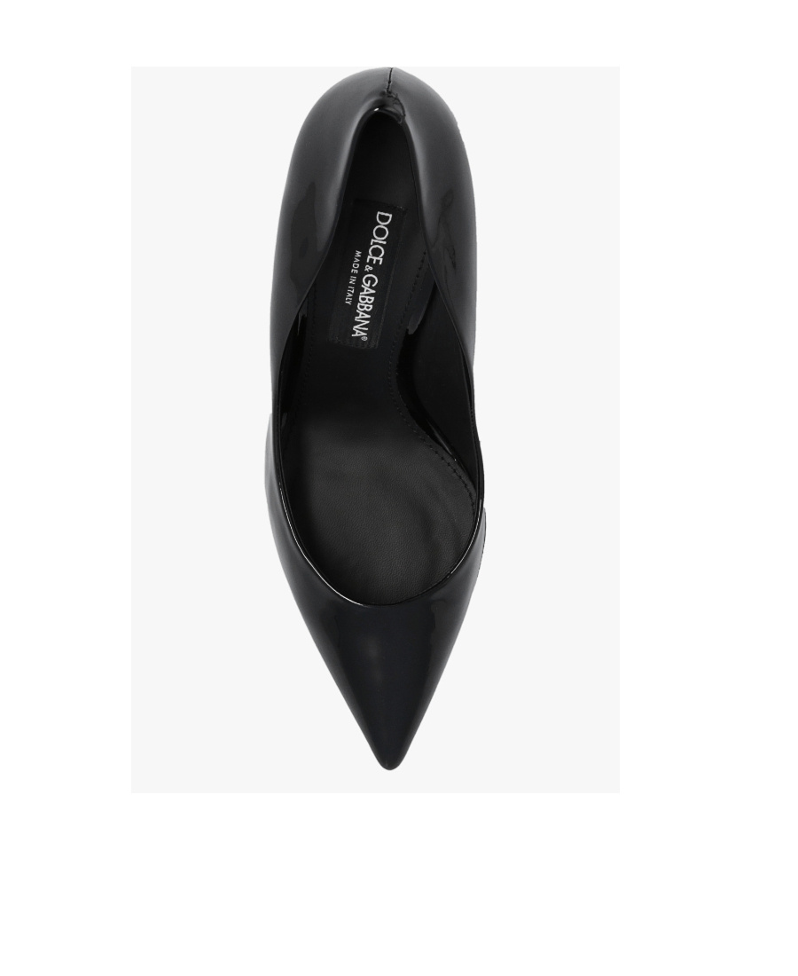 Dolce & Gabbana Cardinale 90 Patent Leather Pointed Pumps In Black