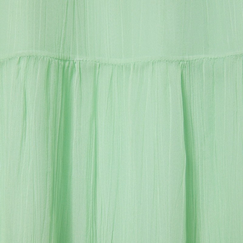 Gucci Silk Chiffon Creponne Skirt In Green