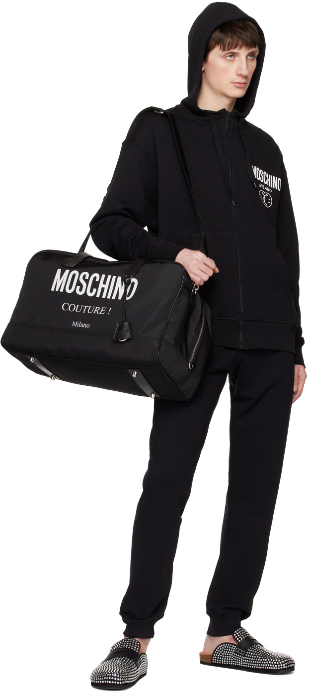 Moschino Hooded Sweater In Black