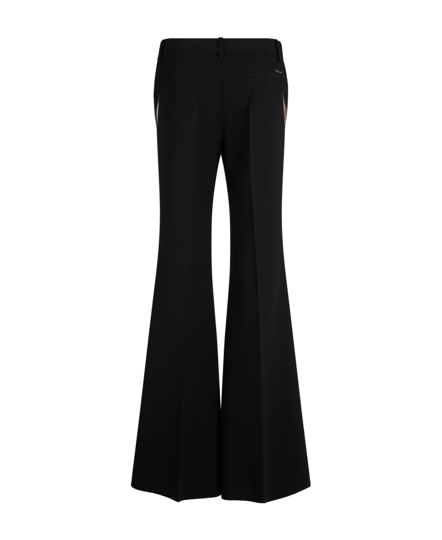 Dsquared2 Cut-out Detailed Flared Trousers In Black