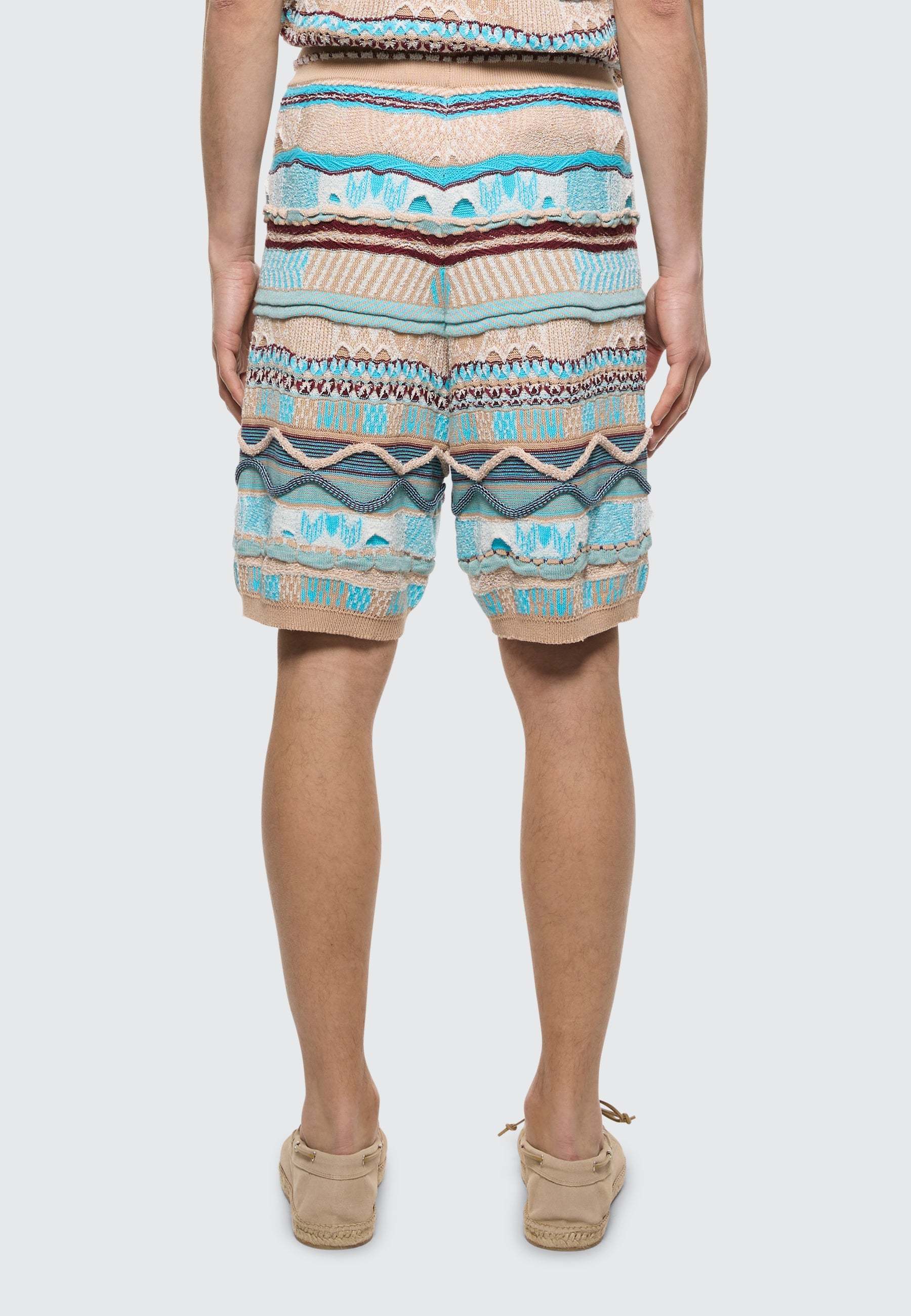 Laneus Knitted Bermuda Shorts In Nude