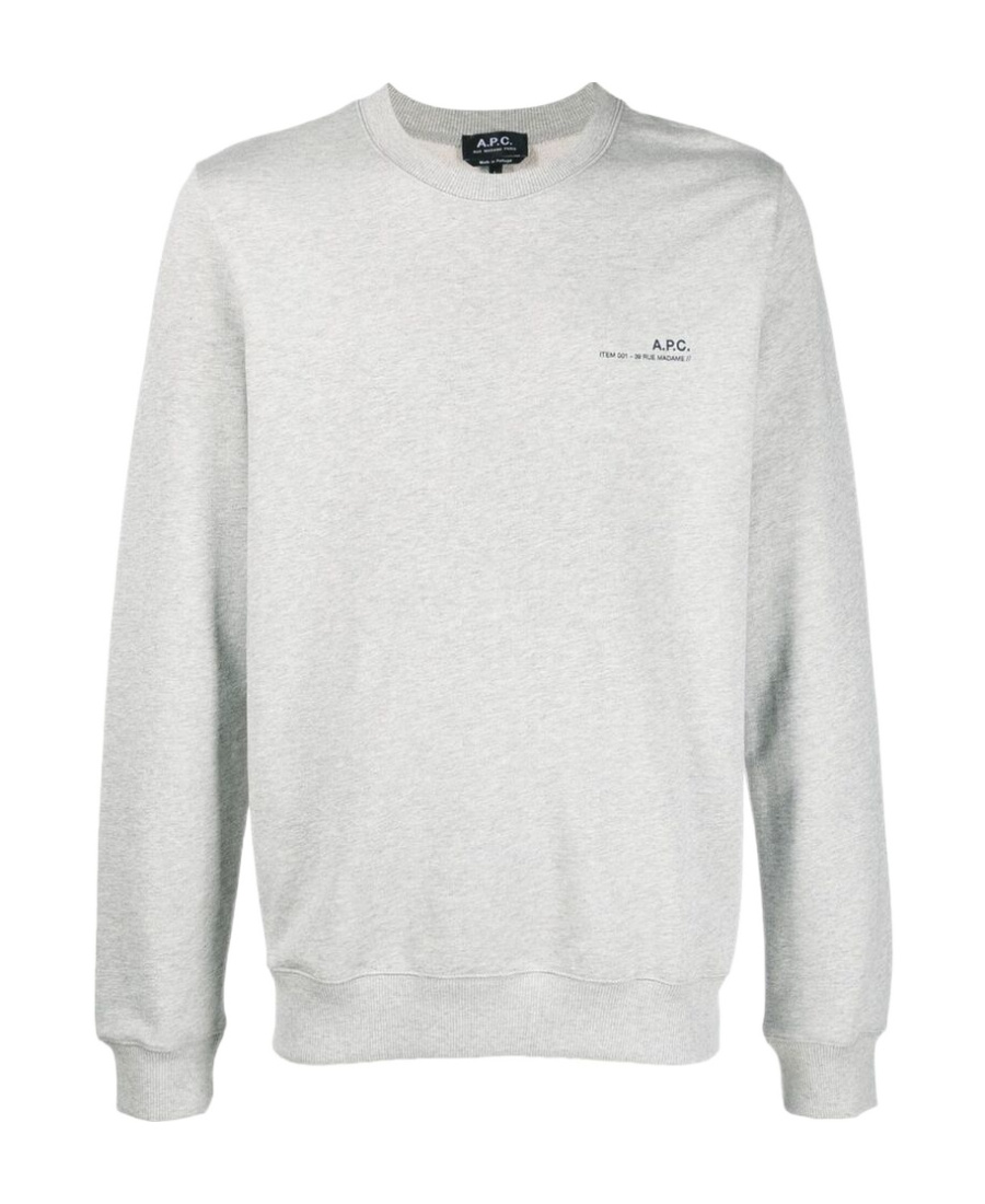 Apc Item Logo-print Cotton-jersey Sweatshirt In White