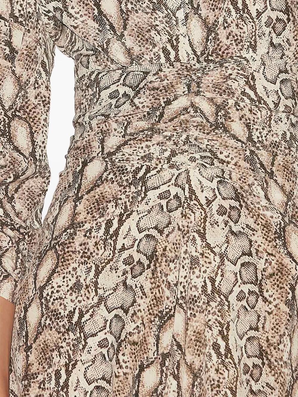 Isabel Marant Albini Python Print Silk Midi Dress In Nude