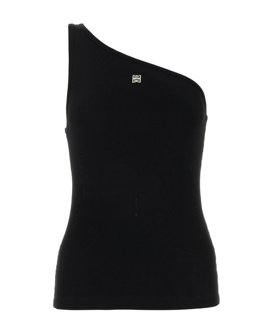 Givenchy Asymmetric Shoulder Top In Black