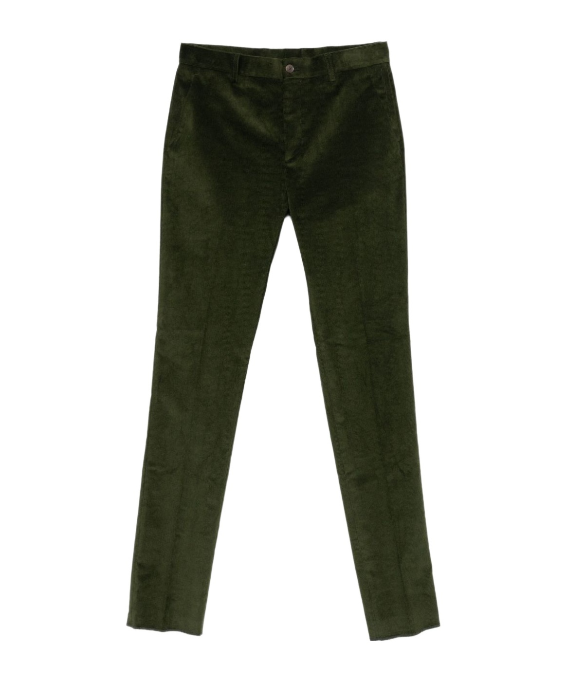 Etro Corduroy Straight Trousers In Green
