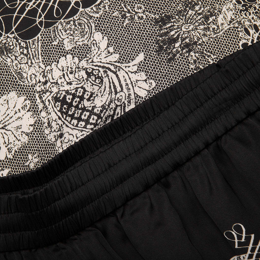 Shop Acne Studios Floral-print Track Shorts In Black