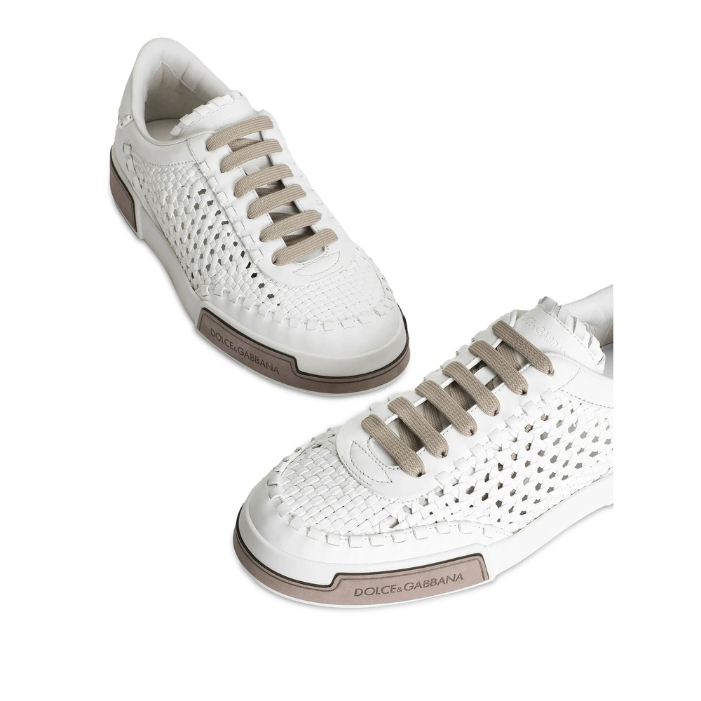 Dolce & Gabbana Men Mesh Panel Sneakers In White