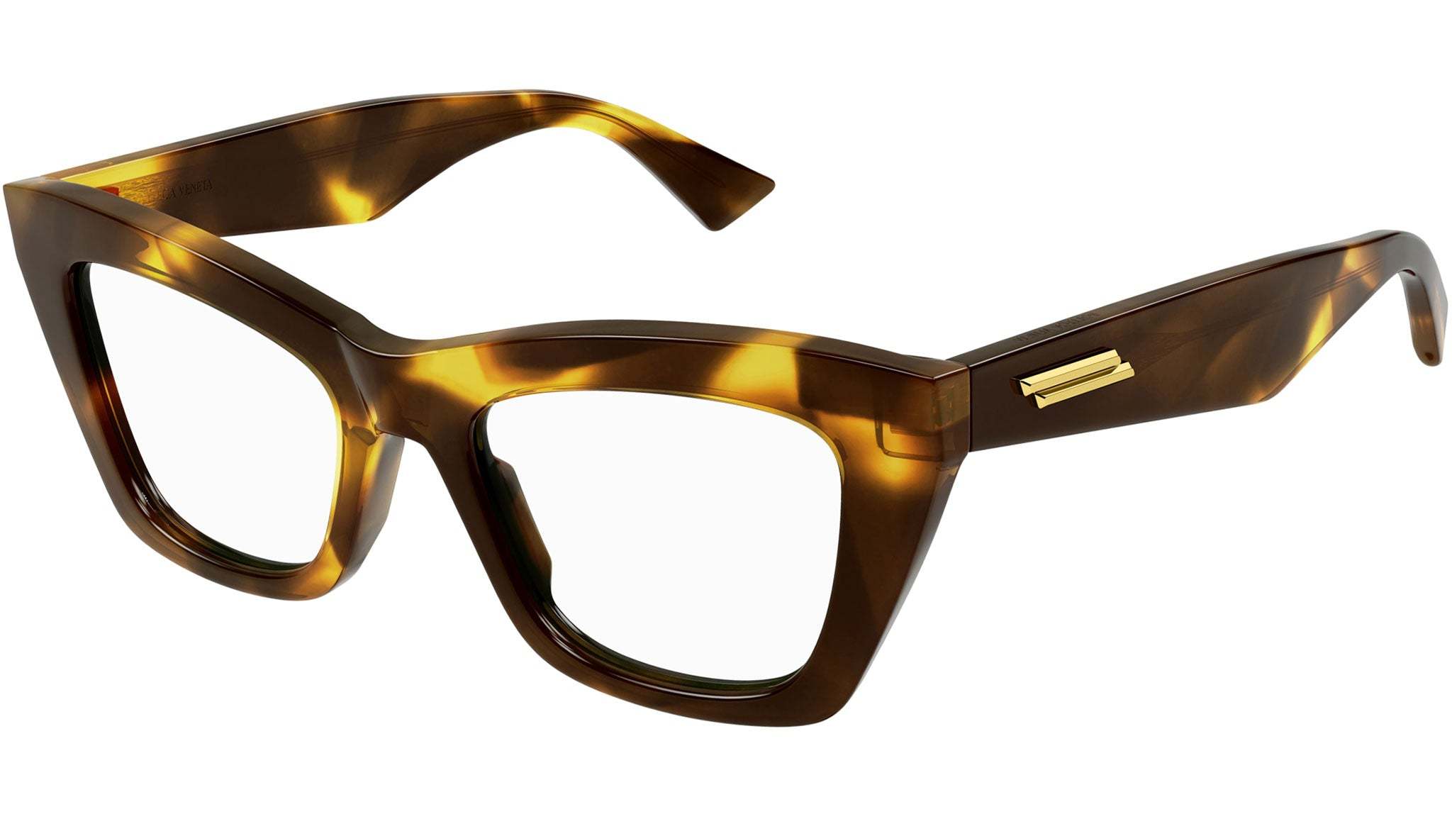 Bottega Veneta Geometric Frame Flat Mirror In Brown