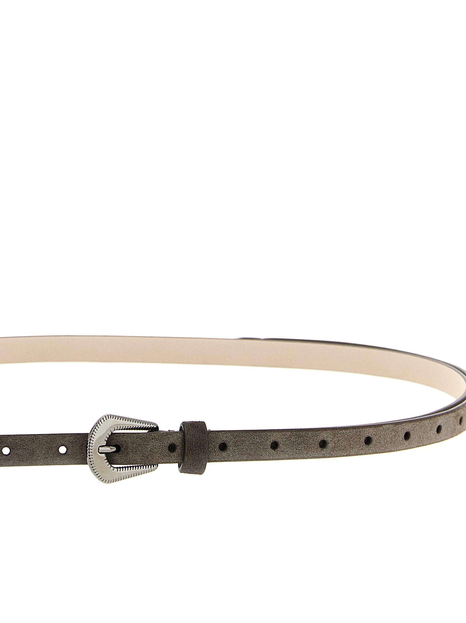 Brunello Cucinelli Suede Belt Belts Brown In Brown