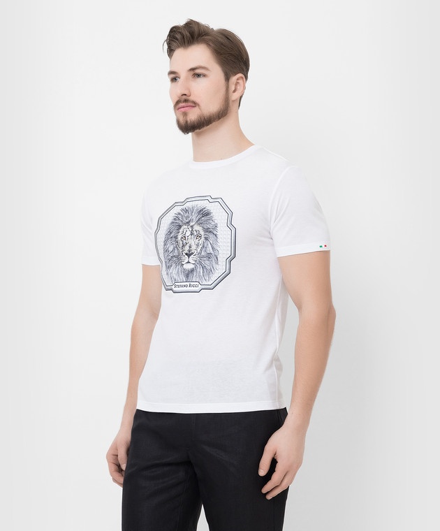 Stefano Ricci Logo Embroidery Detail Short-sleeved T-shirt In White