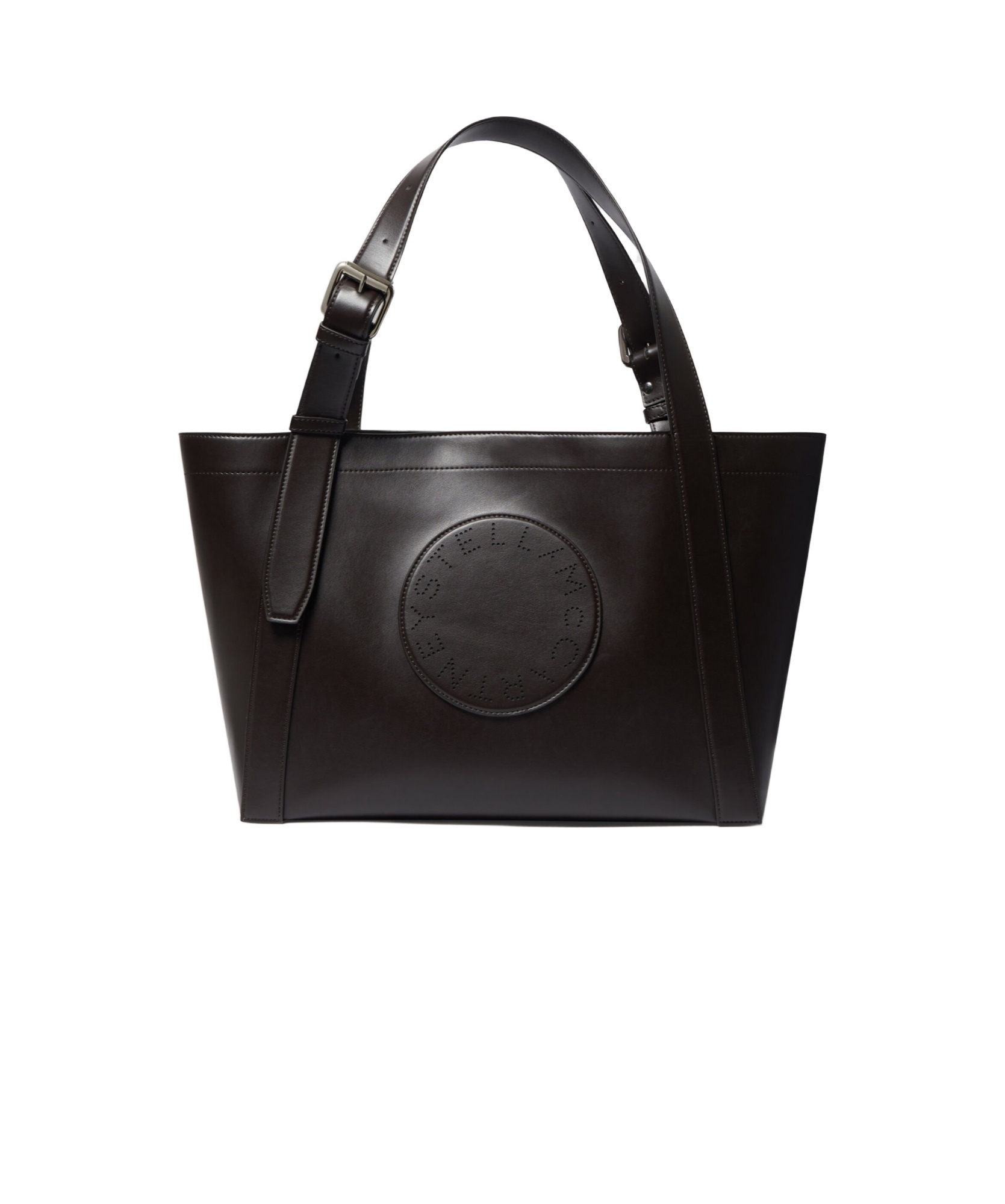 Stella Mccartney Logo Belt Crossbody Tote Bag In Brown
