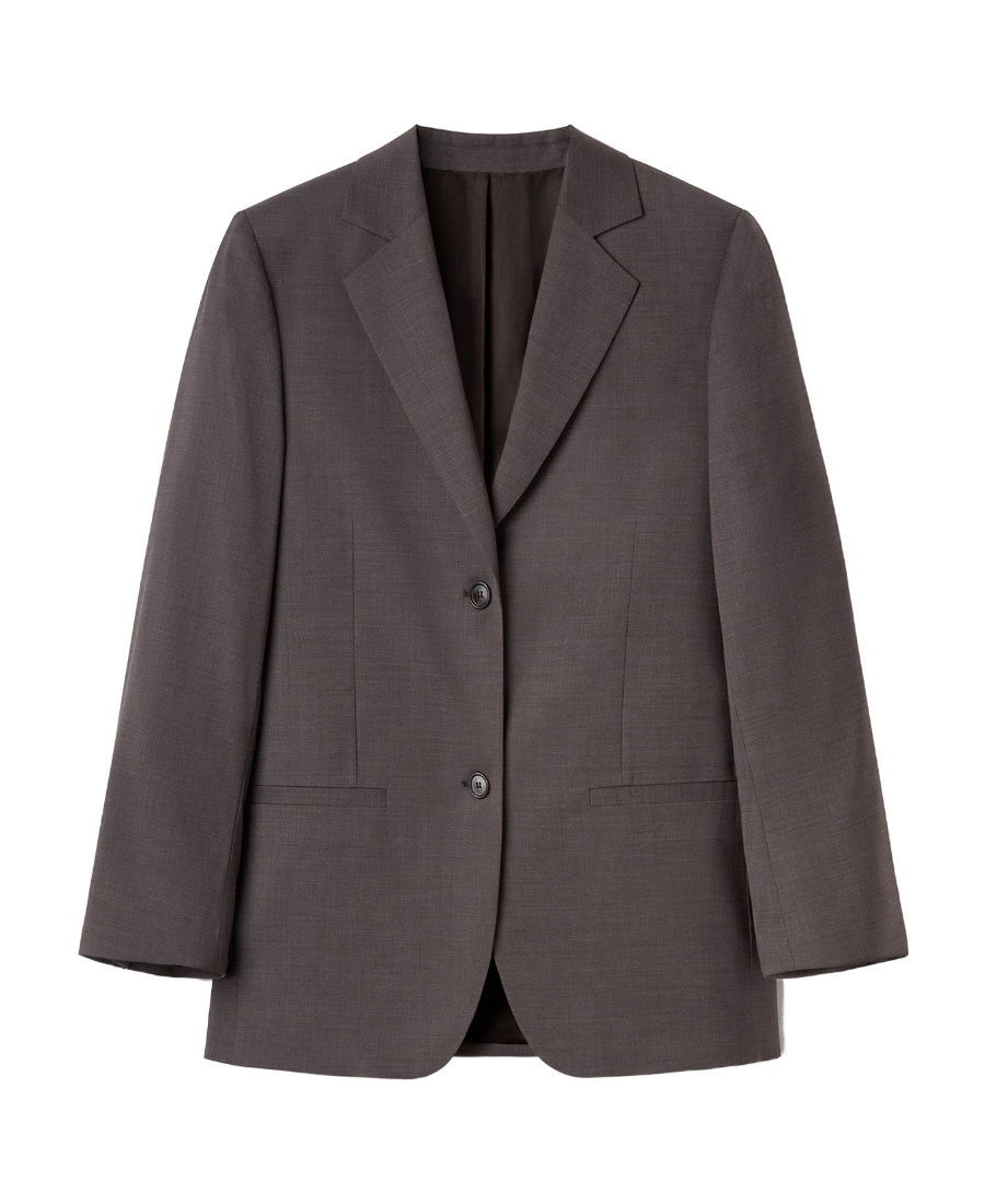 Totême Single-breasted Wool Blazer In Brown