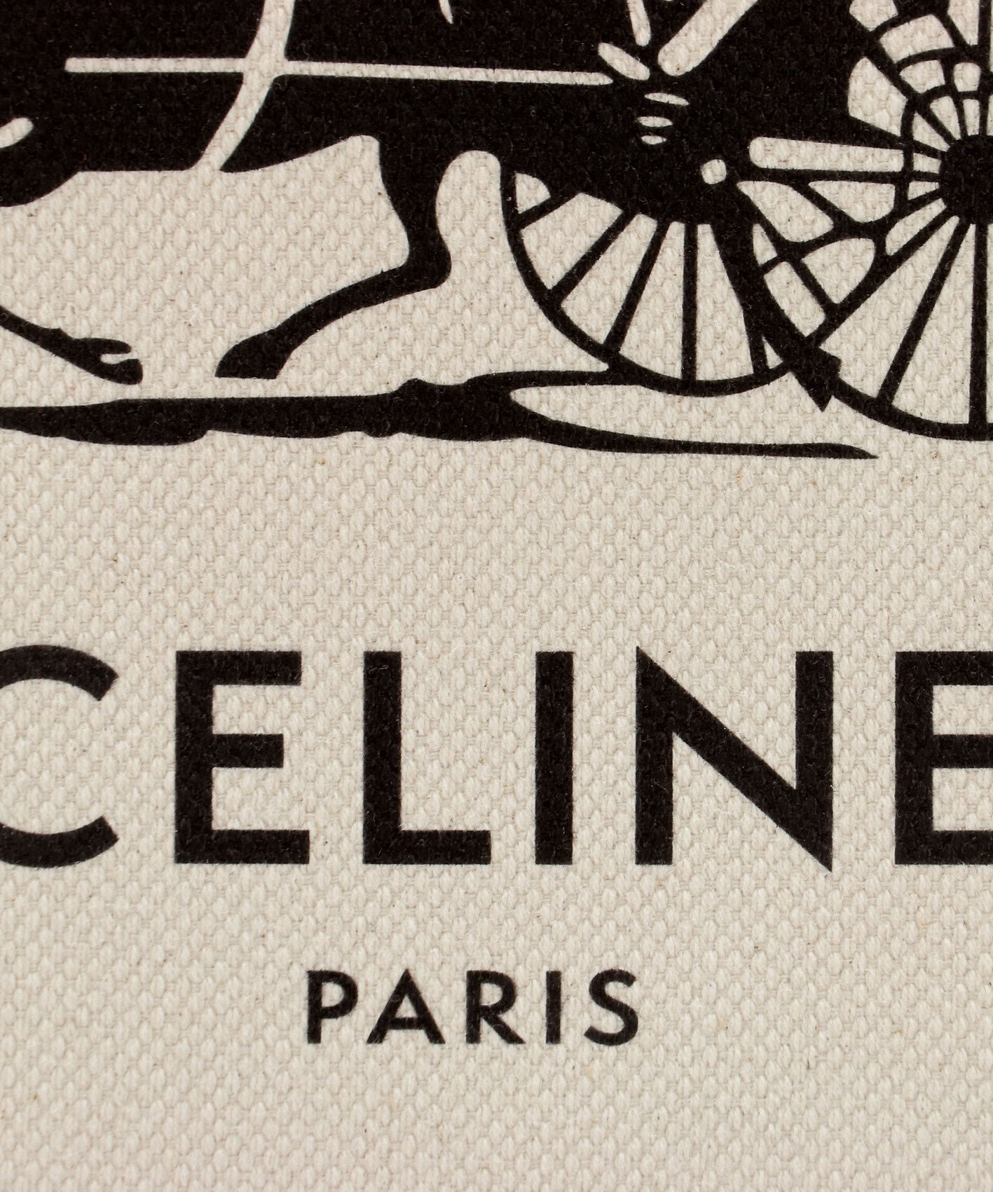Celine Cabas Logo Handbag In White